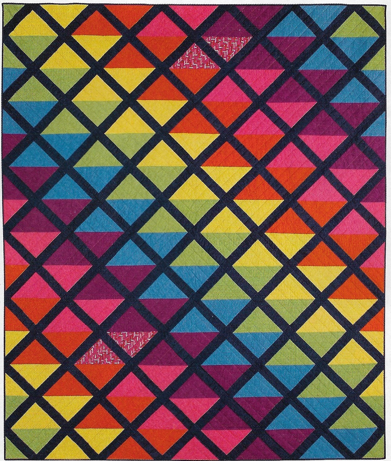 Bee's Rainbow Quilt quilting pattern instructions