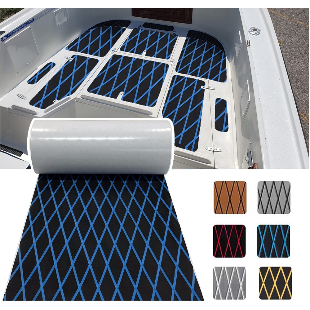 EVA Foam Boat Flooring Nonslip Mat Teak Marine Yacht SUP Diamond Decking 94x23''
