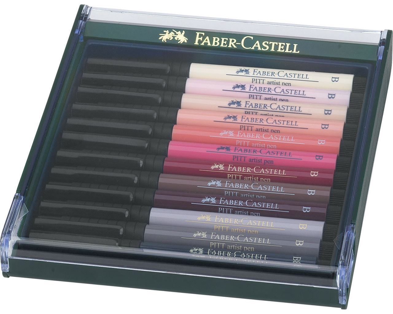 Faber-Castell Pitt Artist Pen Brush 12 Piece Skin Tones Set FC267424