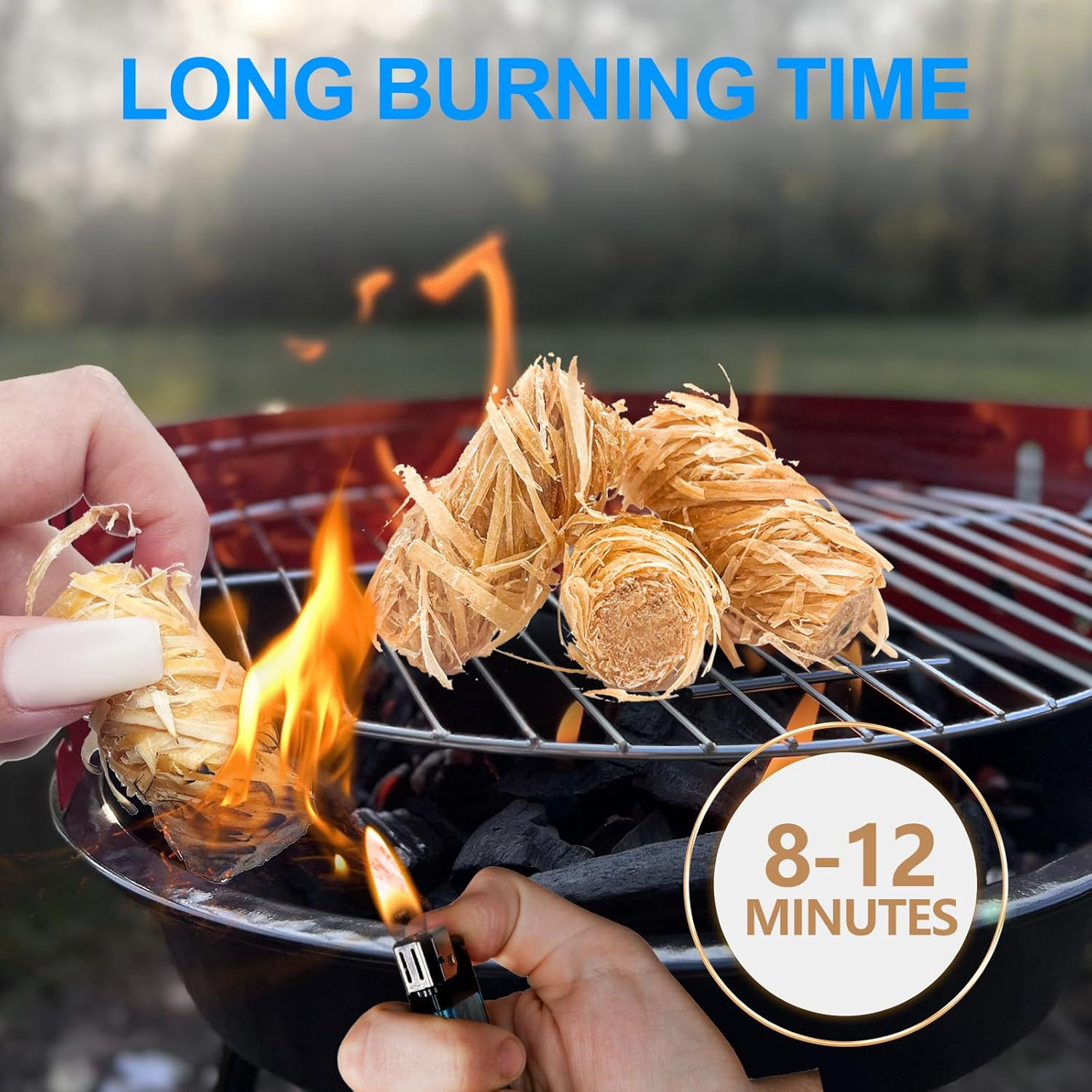 Fire Starter Sticks 110 Pack Waterproof Campfire BBQ Grill Fireplace Starters