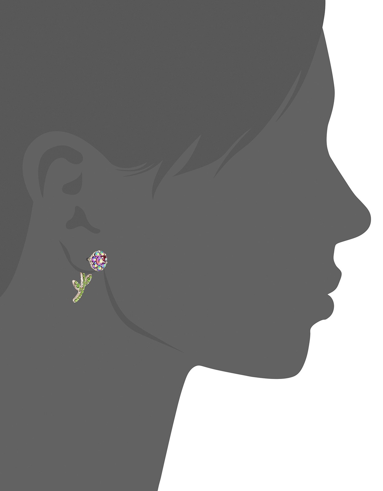 Flower Front Back Earrings-Jackets