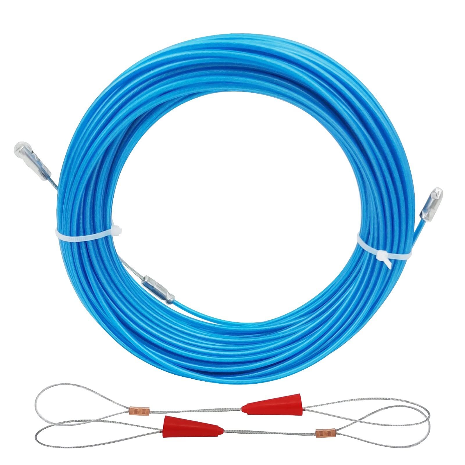 30m Fish Tape Steel Core Cable Puller Electrical Wire Fish Tape Running Cable Fa