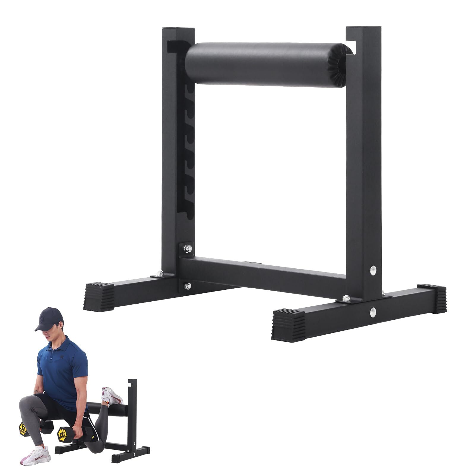 ⭐NEW, Bulgarian Split Squat Stand,Single Leg Squat Roller,Adjustabl Single Squat