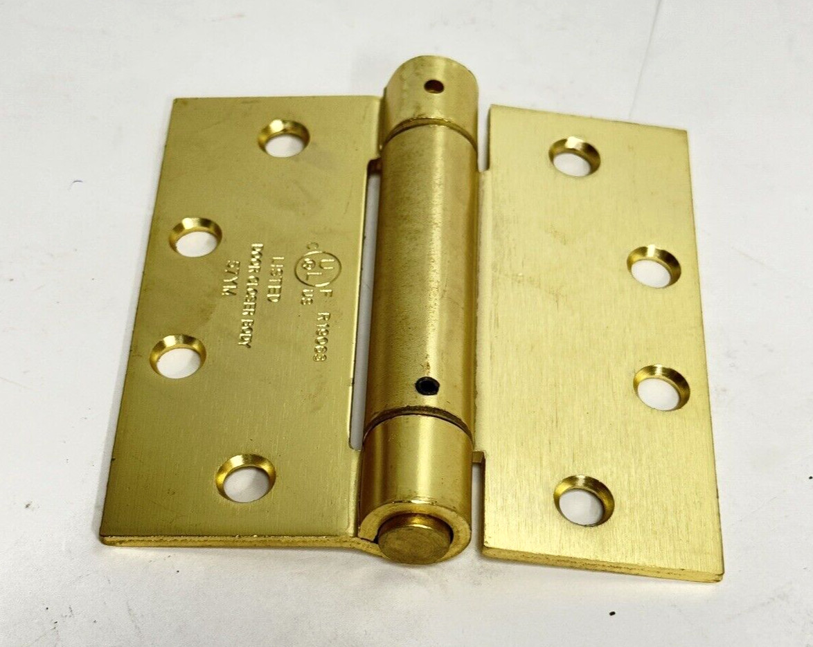 Satin Brass 4.5"x4.5" Square Corner Spring Hinge Door Closer Body 57YM