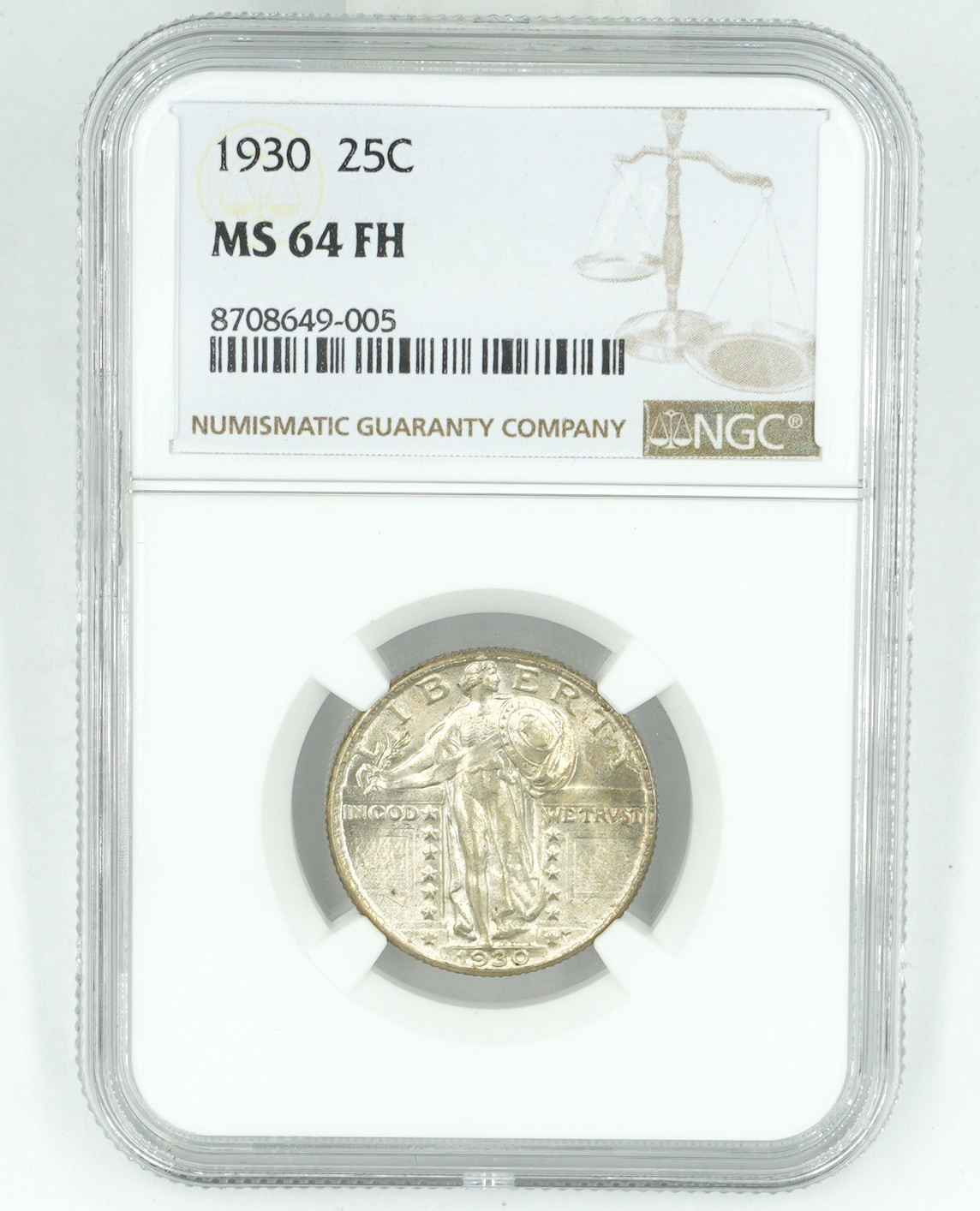 1930 NGC MS64FH Standing Liberty Quarter