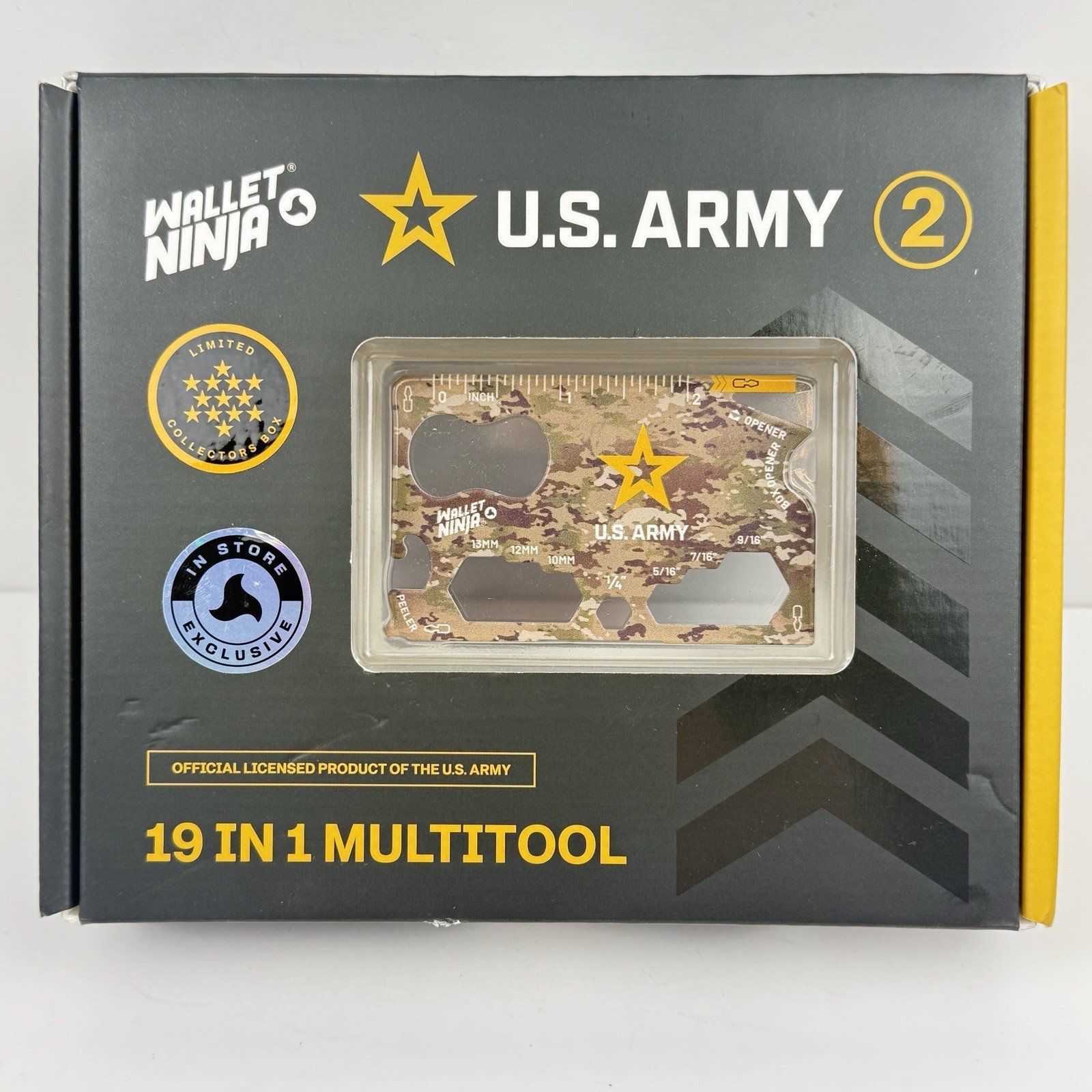 U.S. Army Wallet Ninja 19-in-1 MultiTool Licensed US Army TSA Approved Limited