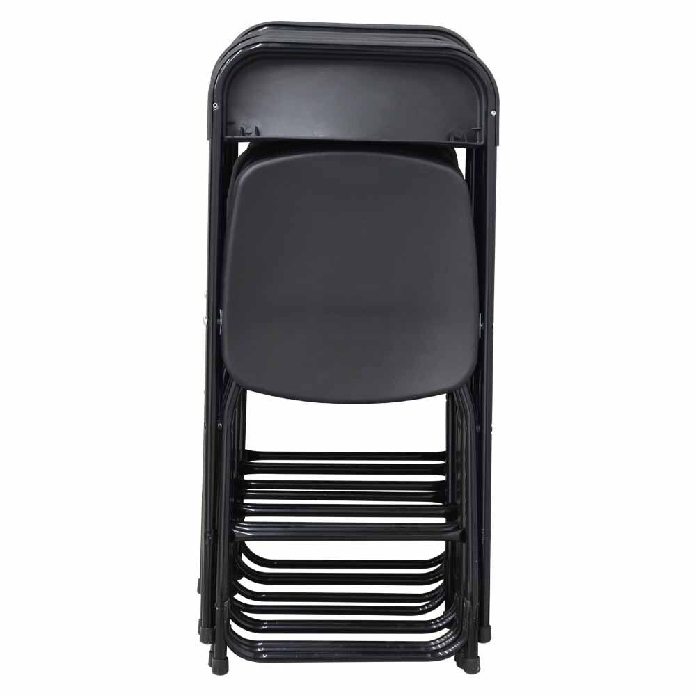 Folding Chairs (10 Pack) 264Lbs Loading Durable Black Chairs for Indoor&Outdoor