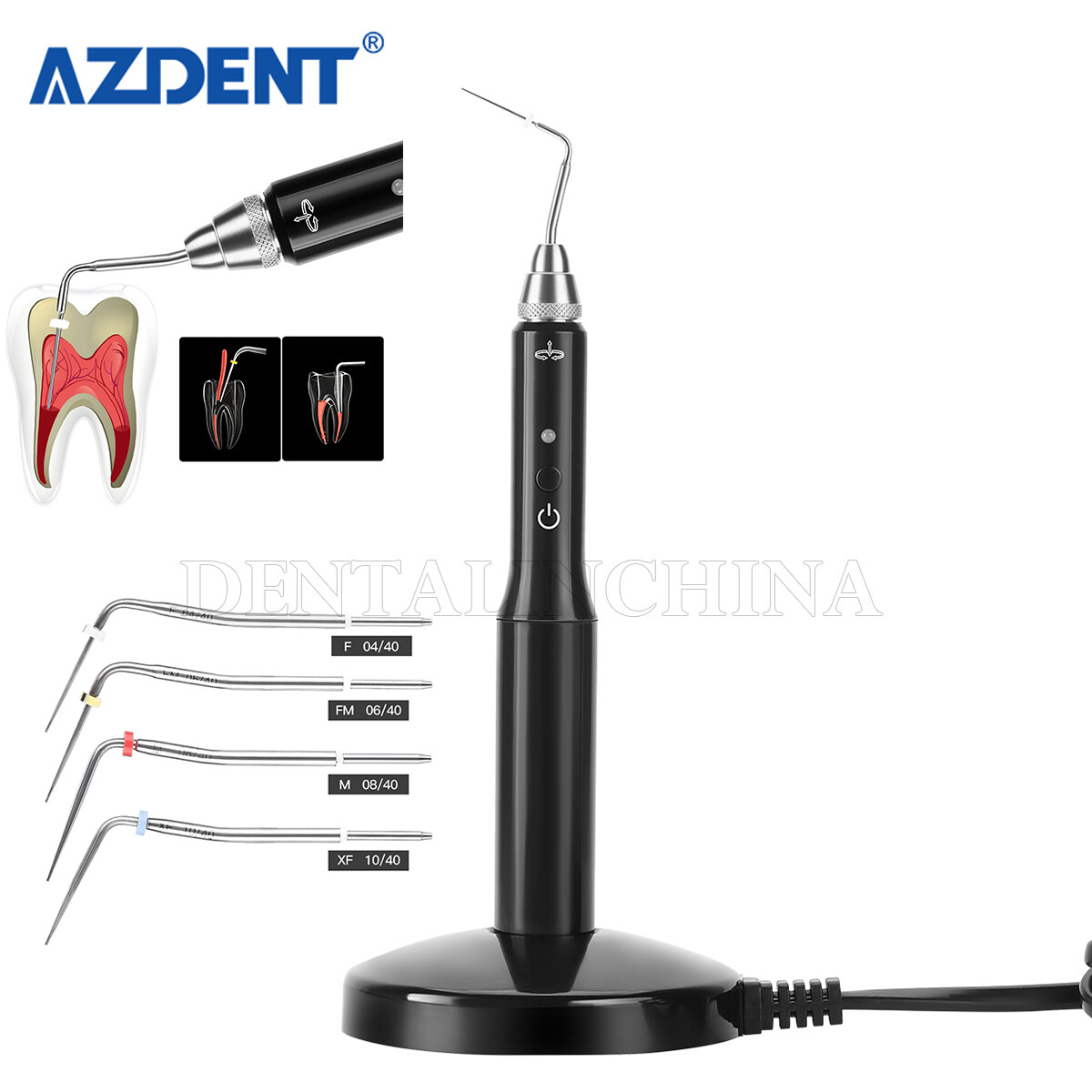 AZDENT Dental Endo Obturation System Gutter Cutter Heated Pen/Heated Tips