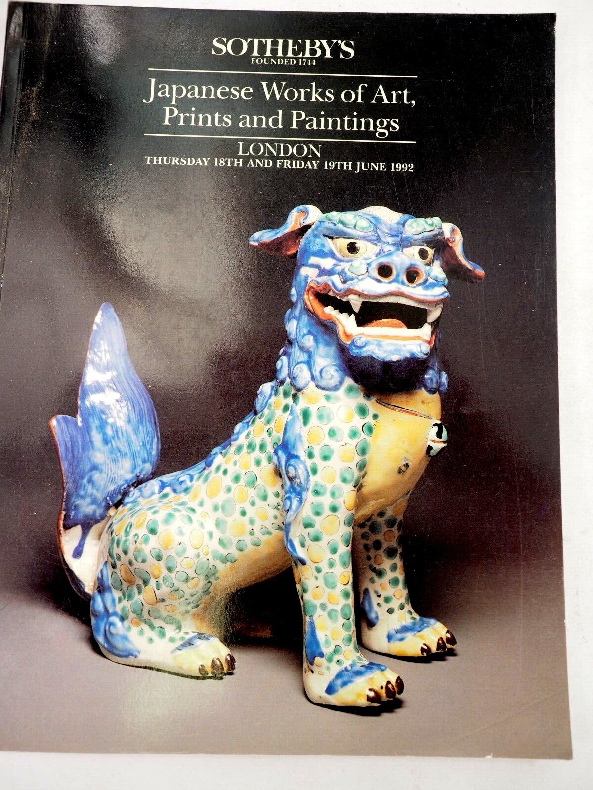 Sotheby's Japanese Works of Art  Prints & Paint Auction Catalog London June 1992
