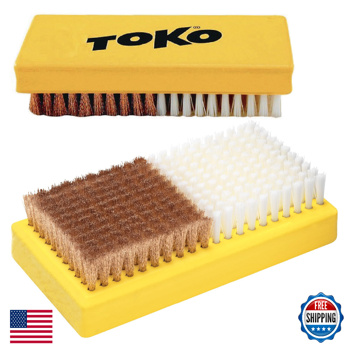 TOKO Ski Snowboard Waxing Brush 14mm Nylon/Copper Combi