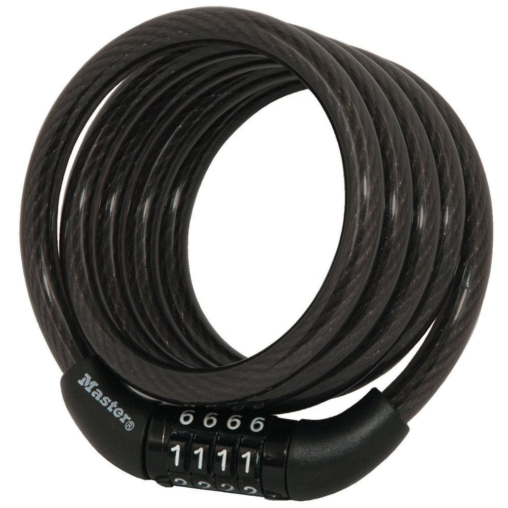 Master Lock 8143D Combination Bike Lock, 4 ft long, Black