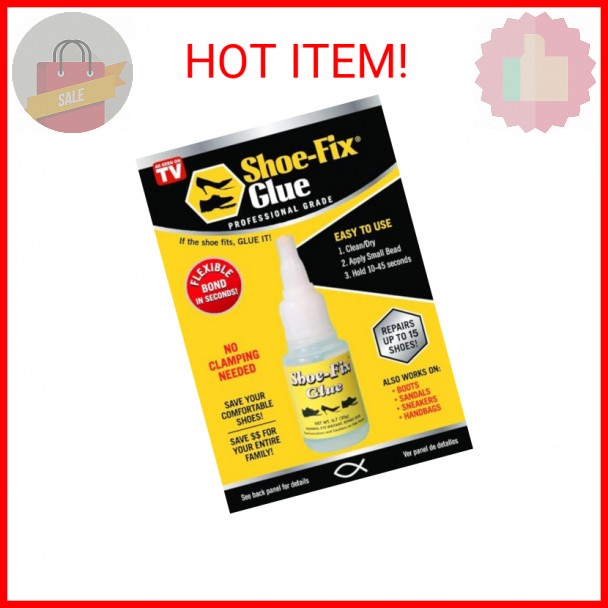 Shoe-Fix Glue Professional Grade Repair Adhesive for All Footwear Instant Bond,