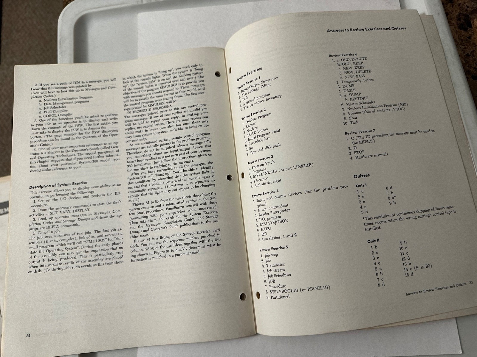 IBM System/360 Operating Syst Original Oper Training MANUAL Student Text -1967!