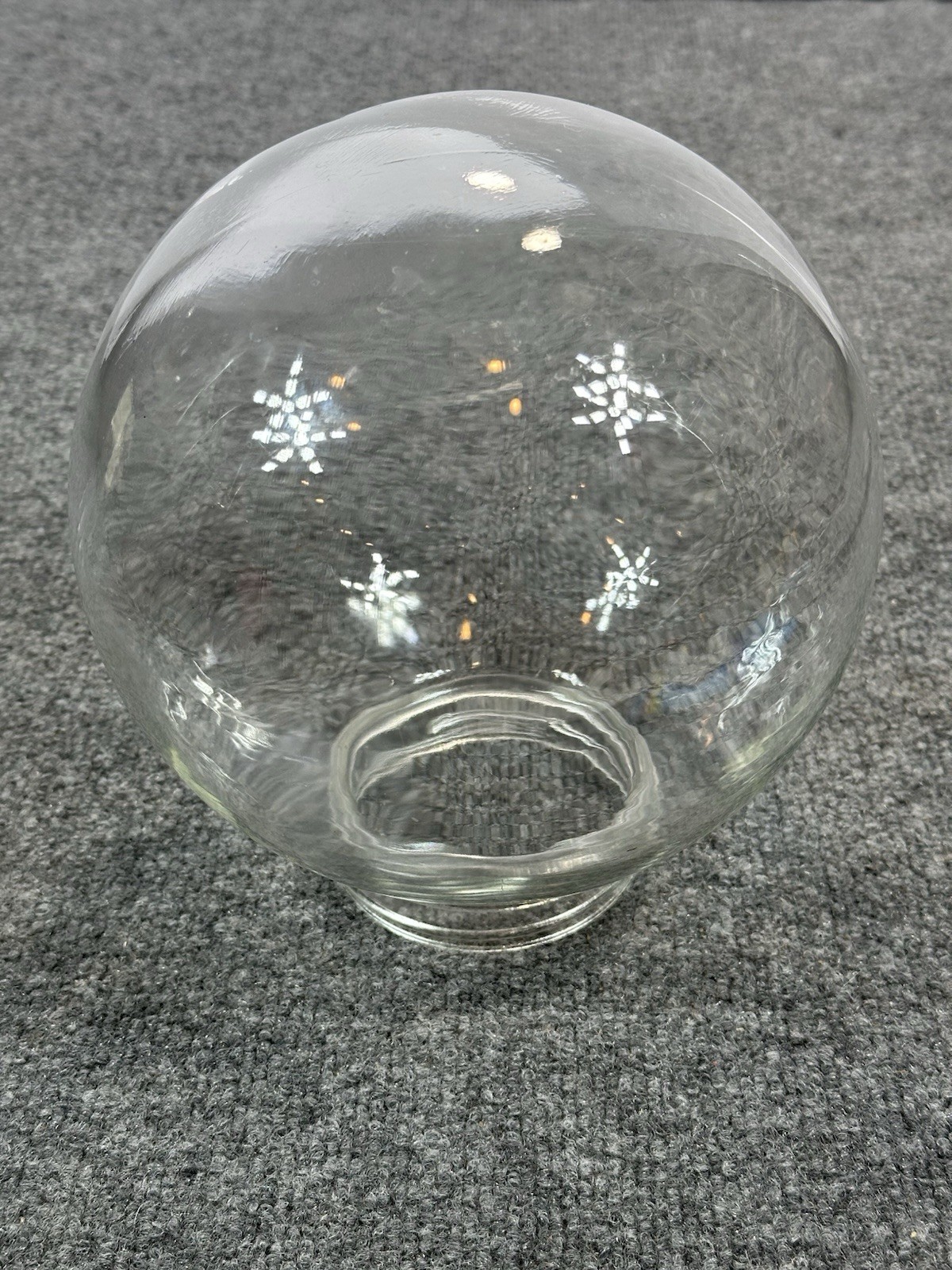 Vintage Large Clear Glass Round Globe Ball Sphere Terrarium Lamp Crystal Ball