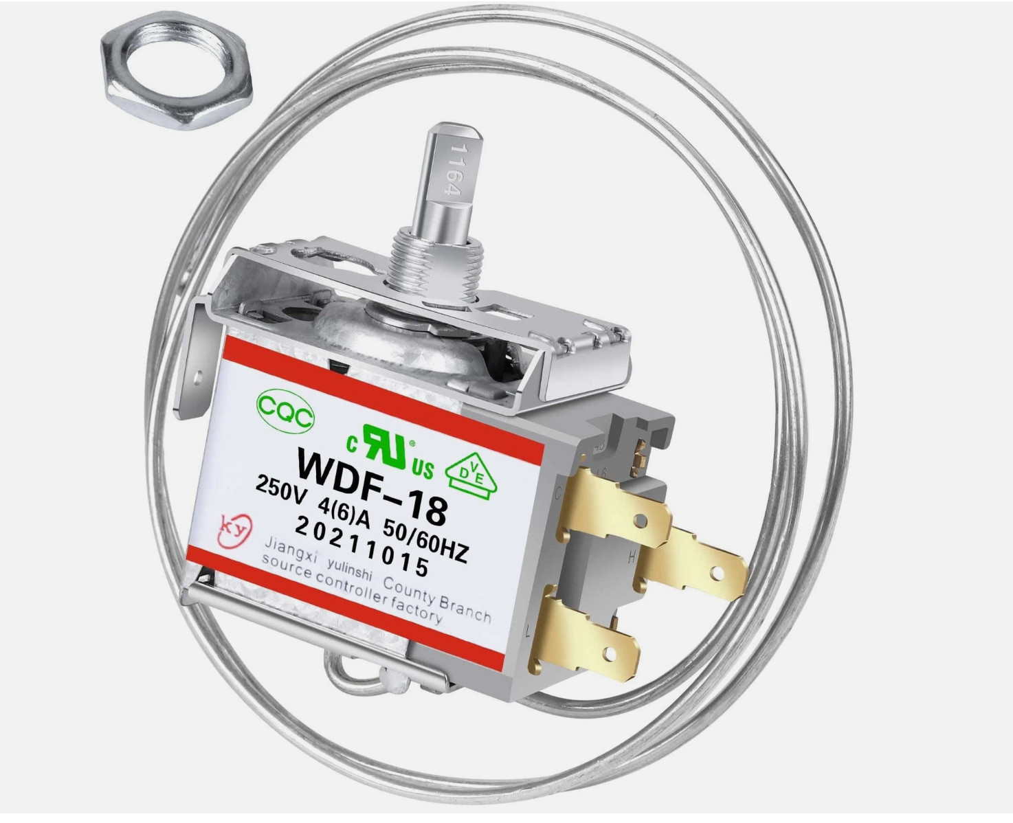 Mini Fridge Thermostat, 3 Pin WDF-16 Universal Freezer Refrigerator Thermostat C