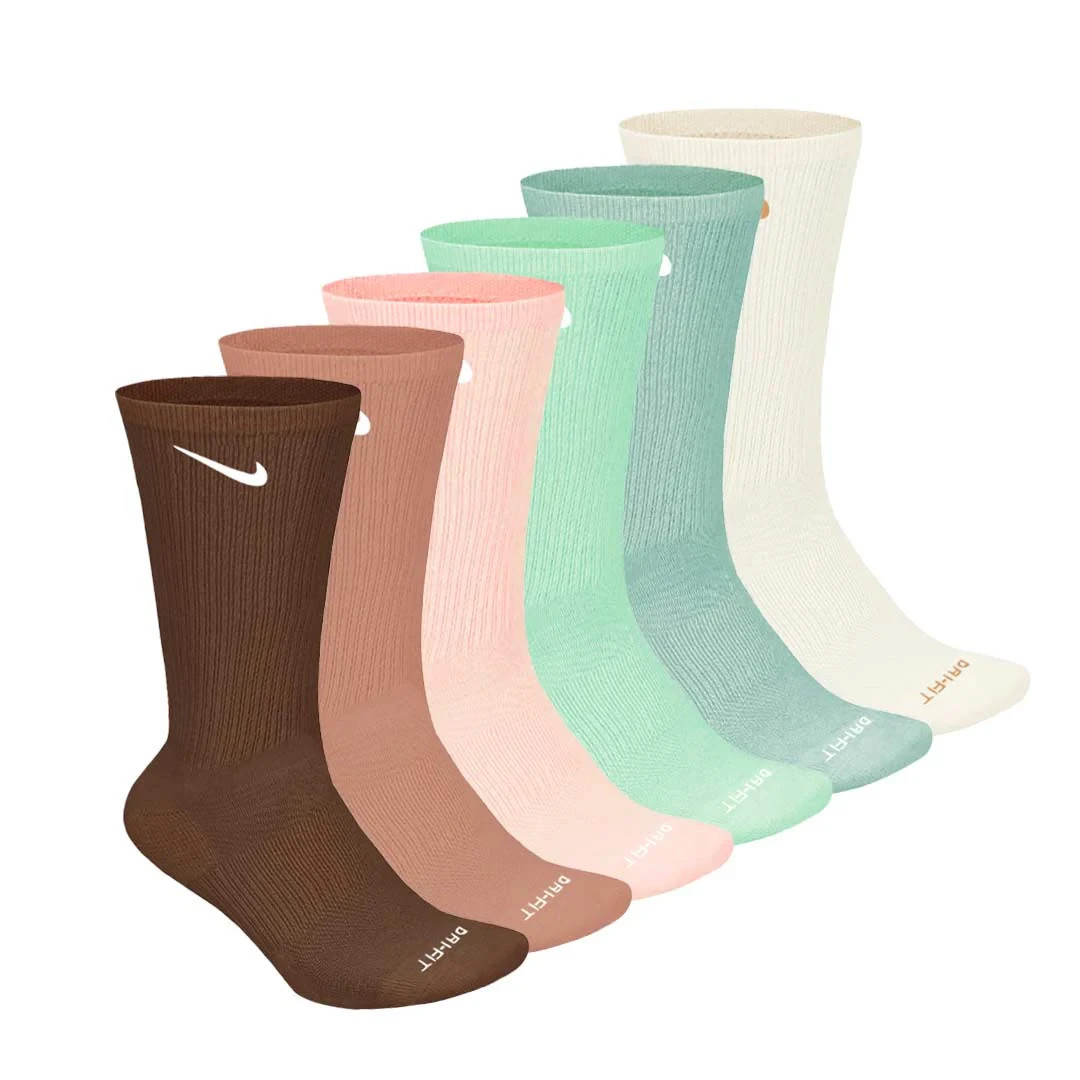 (SX6897 971) Nike Everyday Plus 6 Pack Cushioned Crew Socks sz M 6-8 A19
