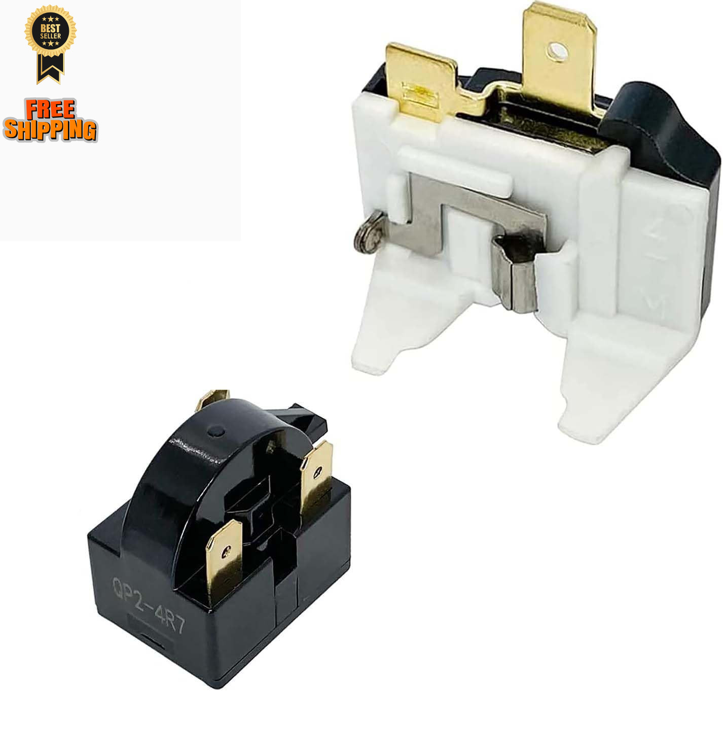 QP2-4R7 4.7 Ohm 3-Pin PTC Starter/Start Relay and Overload Kit black