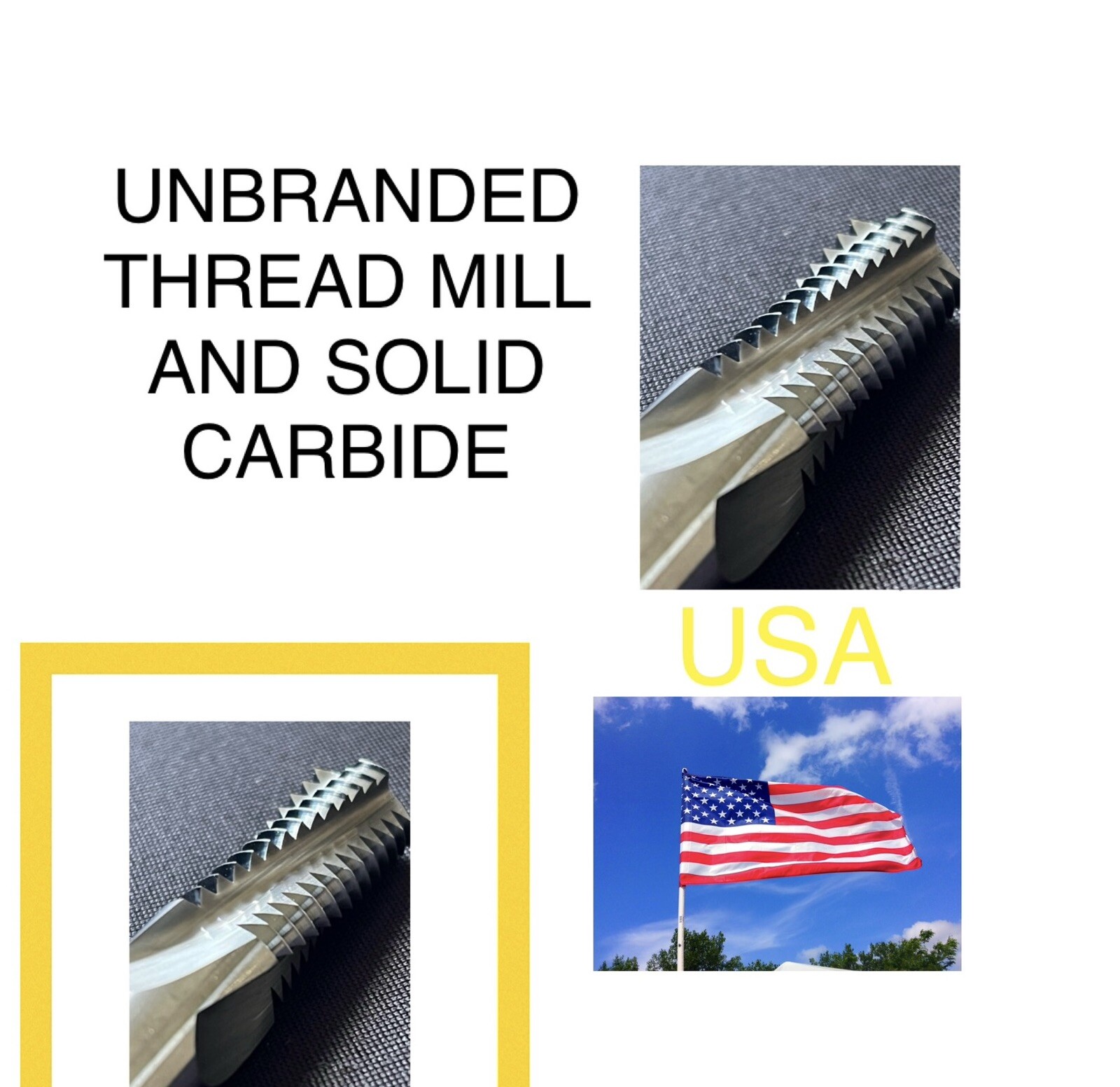 BRAND NEW 3/16 20UN SOLID CARBIDE THREAD MILL 0.180DIA