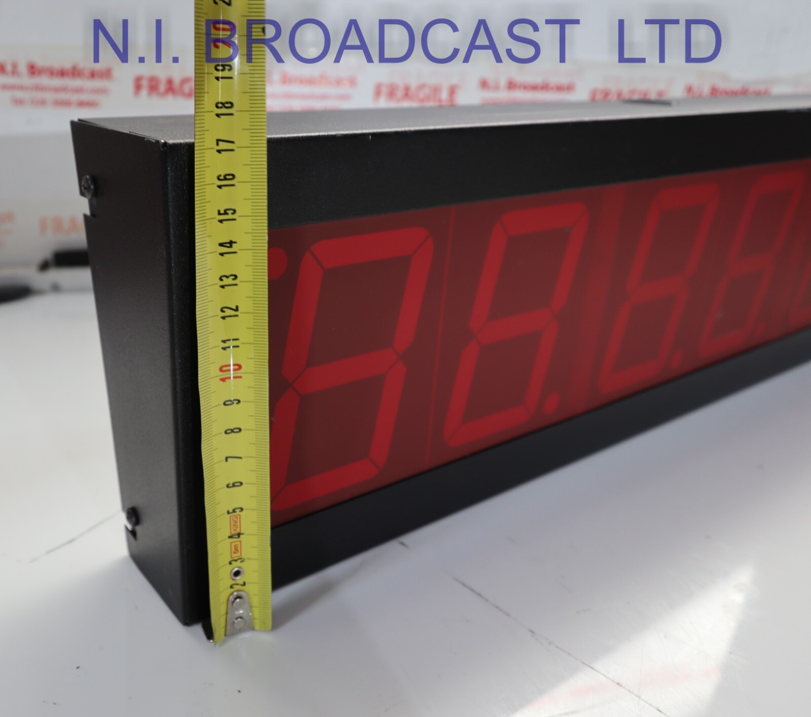 Valcom vip-d640a IP 4" 6 digital clock  (64cm wide)