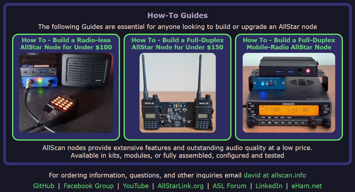 AllScan ANH85-RT85 AllStar Node Radio Module - 100% USB-Powered - ASL EchoLink