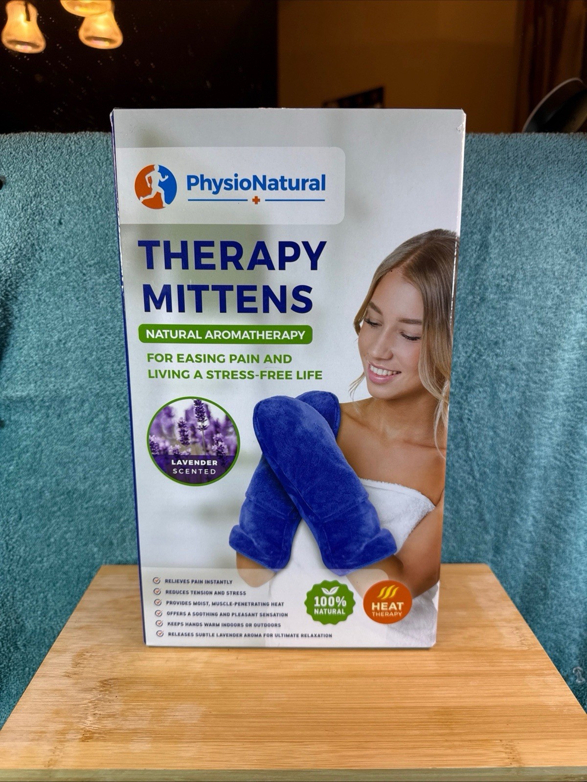 New PhysioNatural Therapy Mittens - Lavender Scented Heat Therapy Gloves
