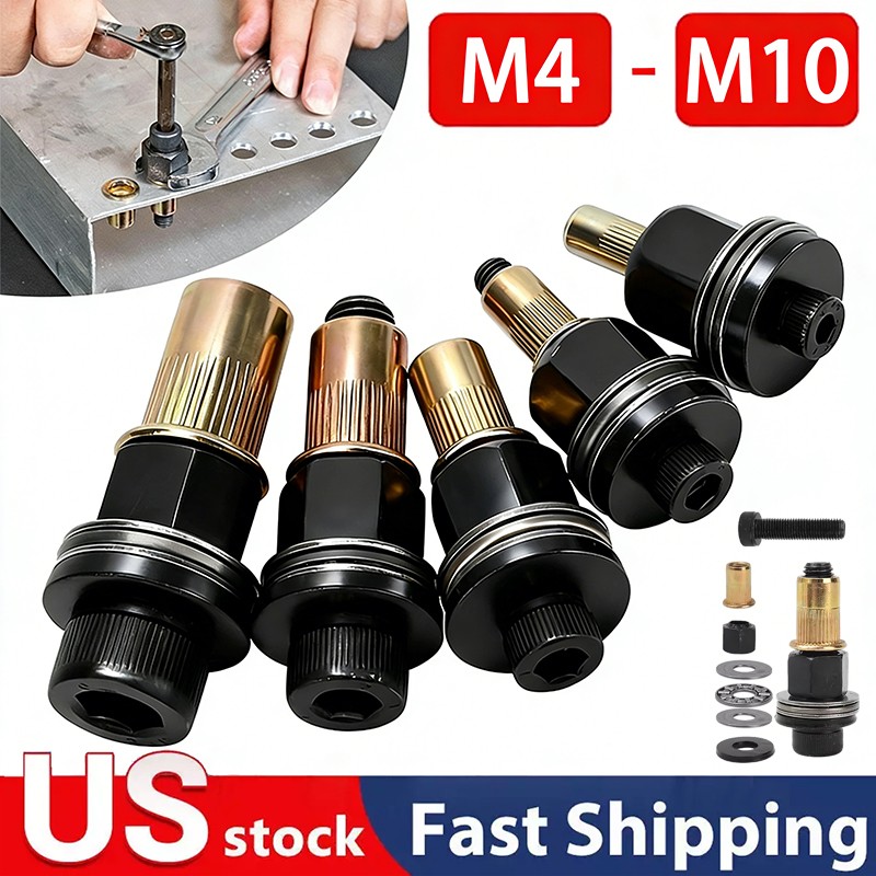 NEW Hand Rivet Nut Gun Head nuts Simple installation Riveter Rivnut Tool M4-M10