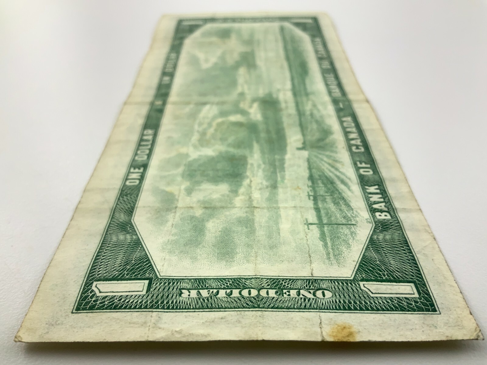 1954 Canada 1 One Dollar Circulated Banknote HM Prefix Beattie Rasminsky Y672