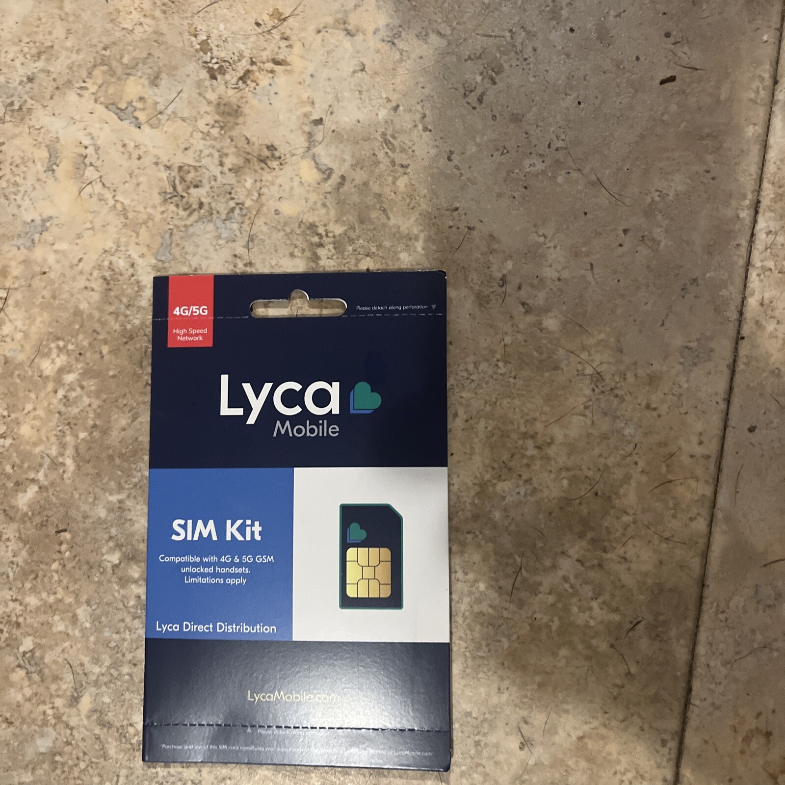 Lot of 2-Lycamobile 4G/5G SIM Card 3 in 1 Standard / Micro/ Nano