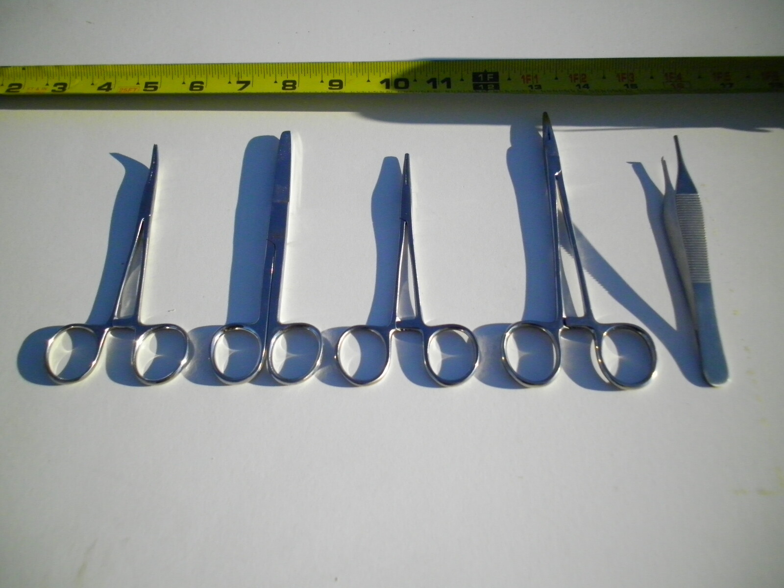 Lot of 5 Surgical Scissor Pickup Hemostat Clamp Holder Medical Set Fishing tools