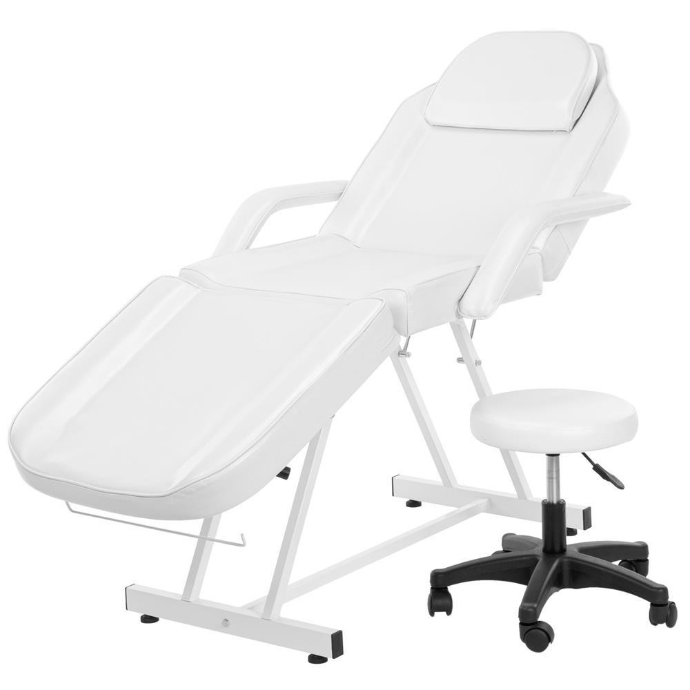 Height Adjustable Massage Table Tattoo Chair Facial Bed w Stool Barber Salon Spa