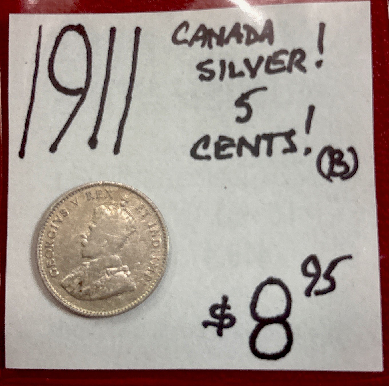 1911 Canada Silver! 5 Cents! ENN Coins