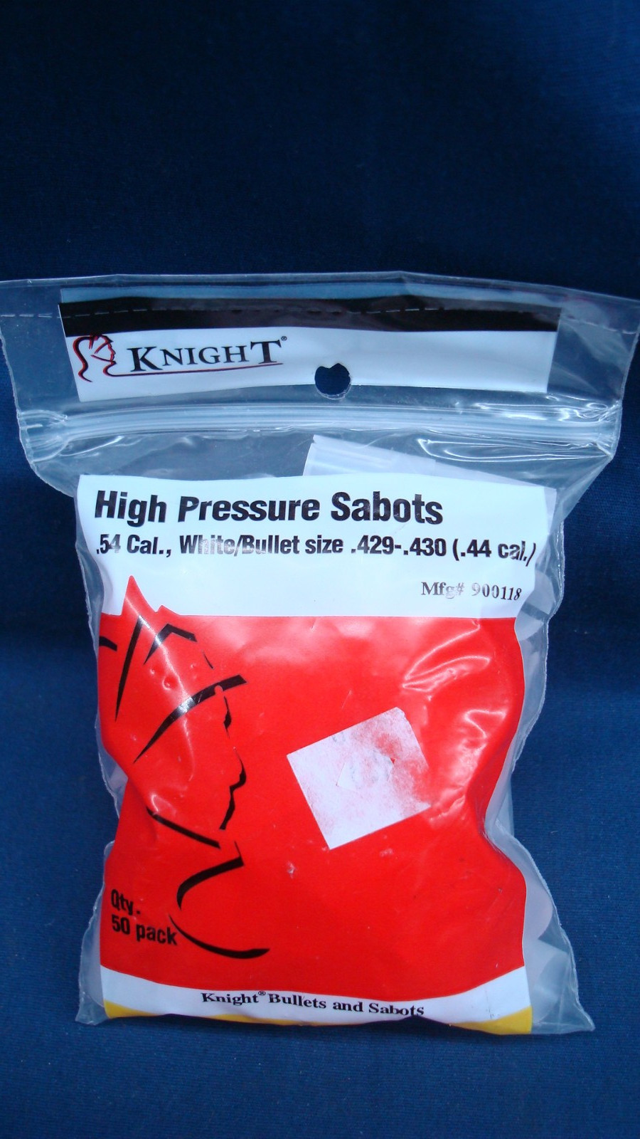 Knight .54 Cal For .44 Cal Sabots Muzzleloader Plastic Holder White 50pcs