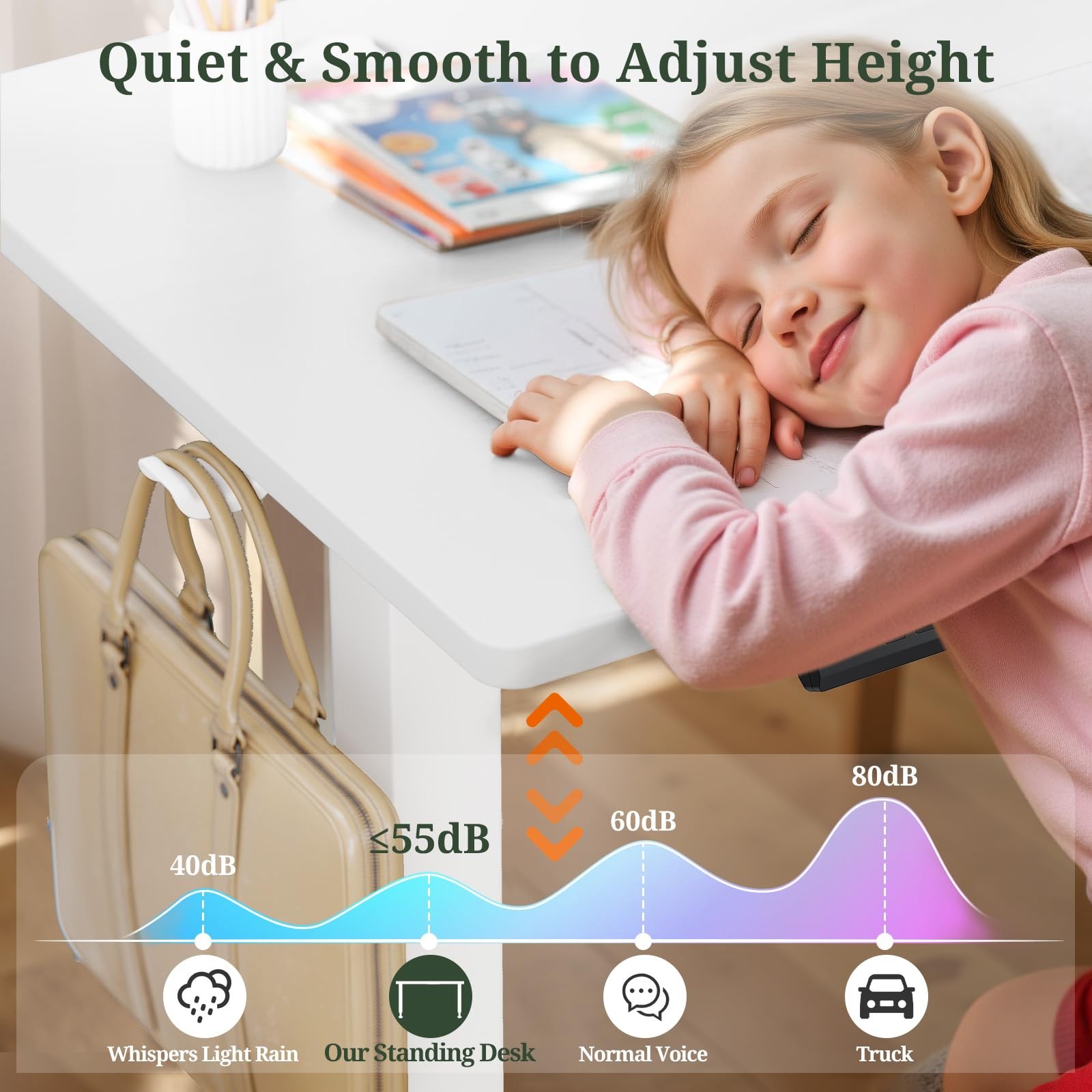 48 x 24 in Electric Standing Desk - Memory Height Adjustable Ergonomic Sit-to-St