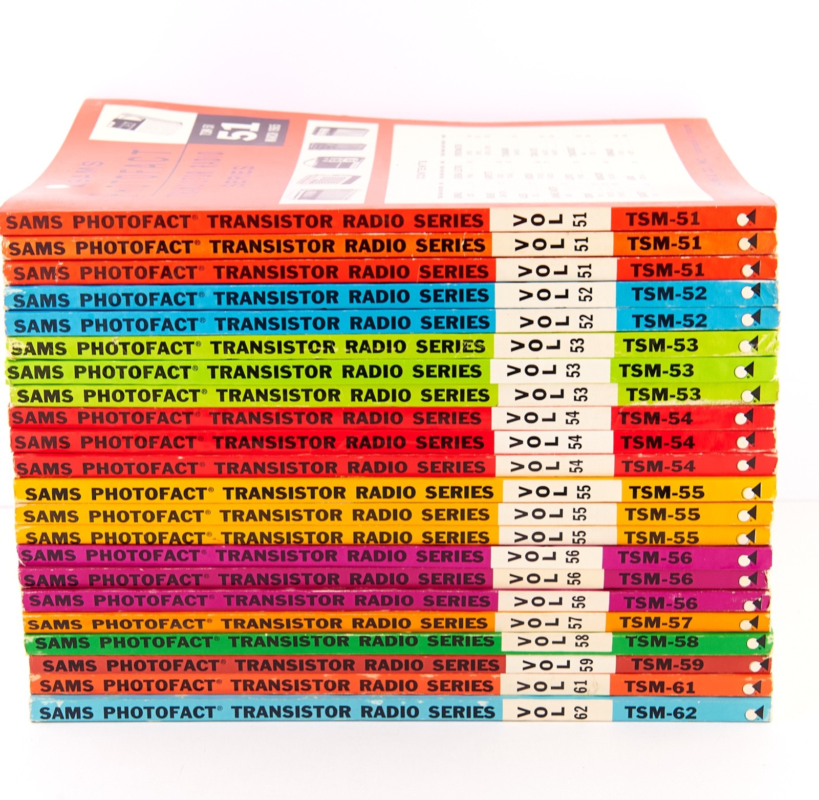 Sams Photofact Transistor Radio Series TSM-51 to TSM-79 GOOD (Pick  Volume)