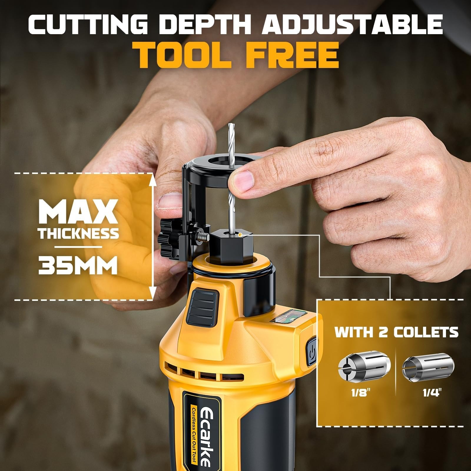 Ecarke Cordless Drywall Cutting Tool Compatible with DeWALT Battery