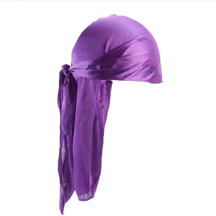 Silky Satin Durag Premium Unisex Bandana Wave Cap Hat Doo Rag Biker Head Wrap