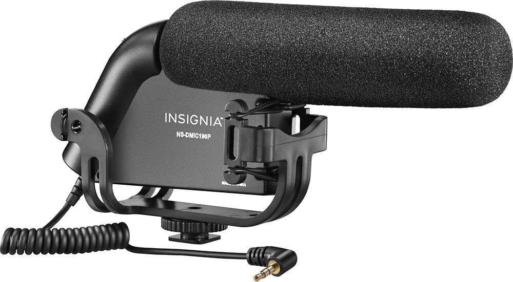 Camera-Mounted Shotgun Condenser Microphone - Black