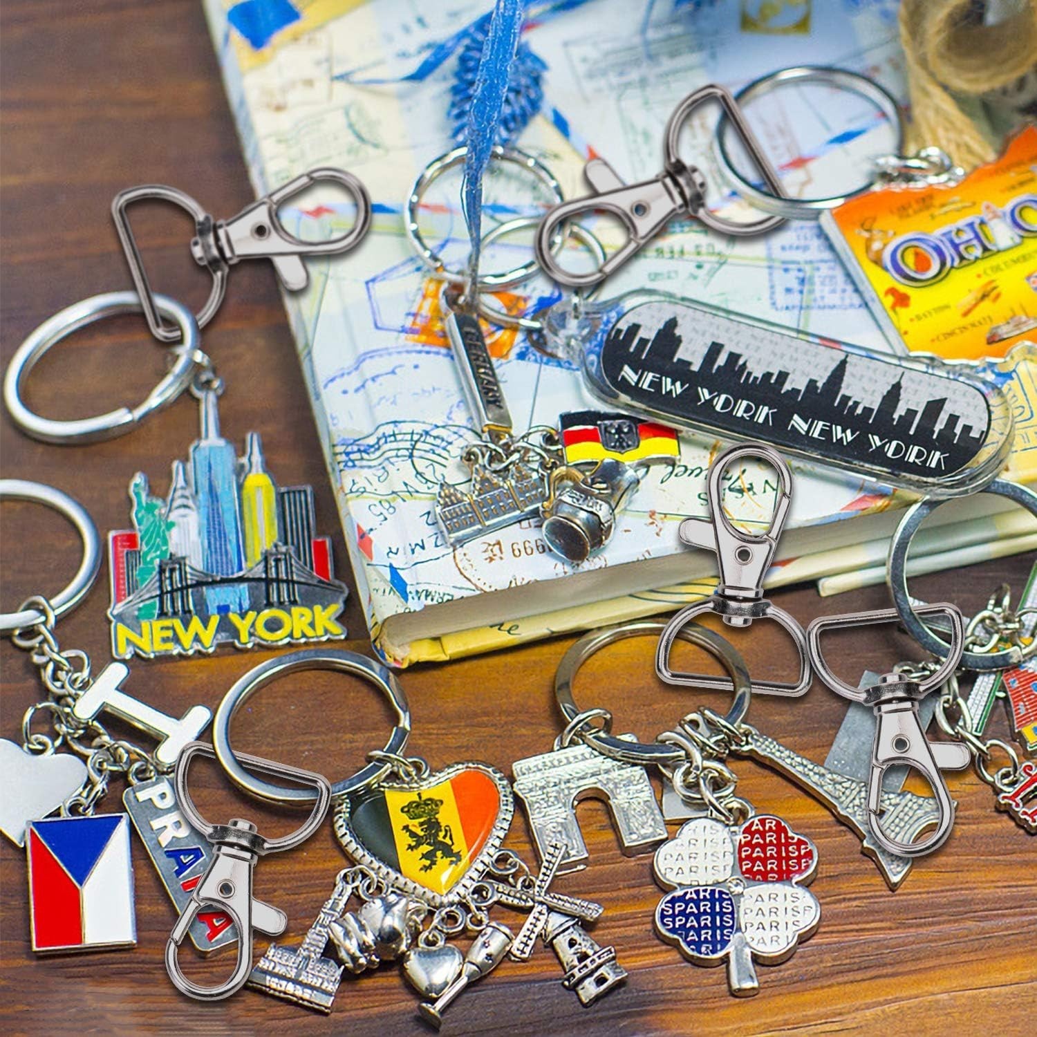 Versatile 50 PCS Lobster Claw Clasp Set - Silver Snap Hooks for Keychains & More