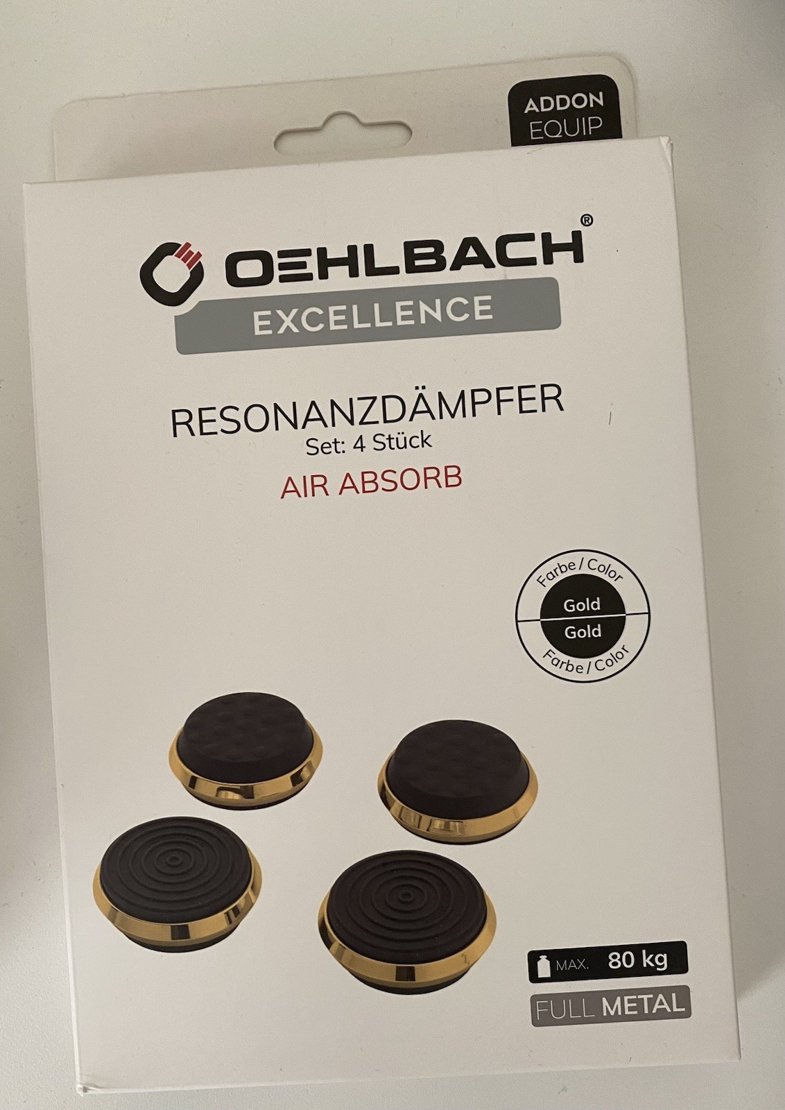 Oehlbach Air Absorb Resonance Damper For Hi-Fi Audio (Gold)