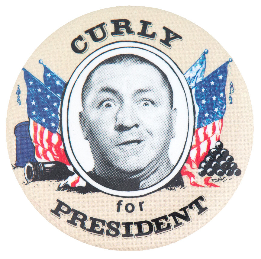 The Three Stooges # 11 - 8 x 10 Tee Shirt Iron On Transfer Curly for President