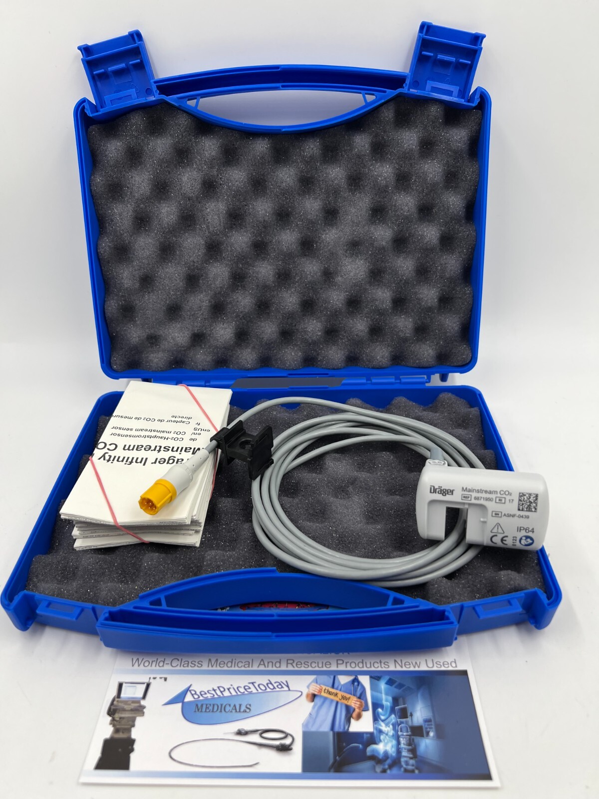 Drager Infinity Mainstream CO2 Cable In Cases Analyser Module Sensor Reusable