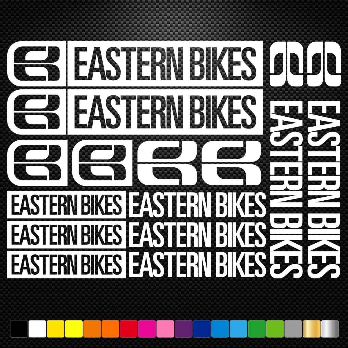 EASTERN BIKES - 14 Vinyl Decals Stickers Sheet Bike Frame Cycle Cycling Bicycle