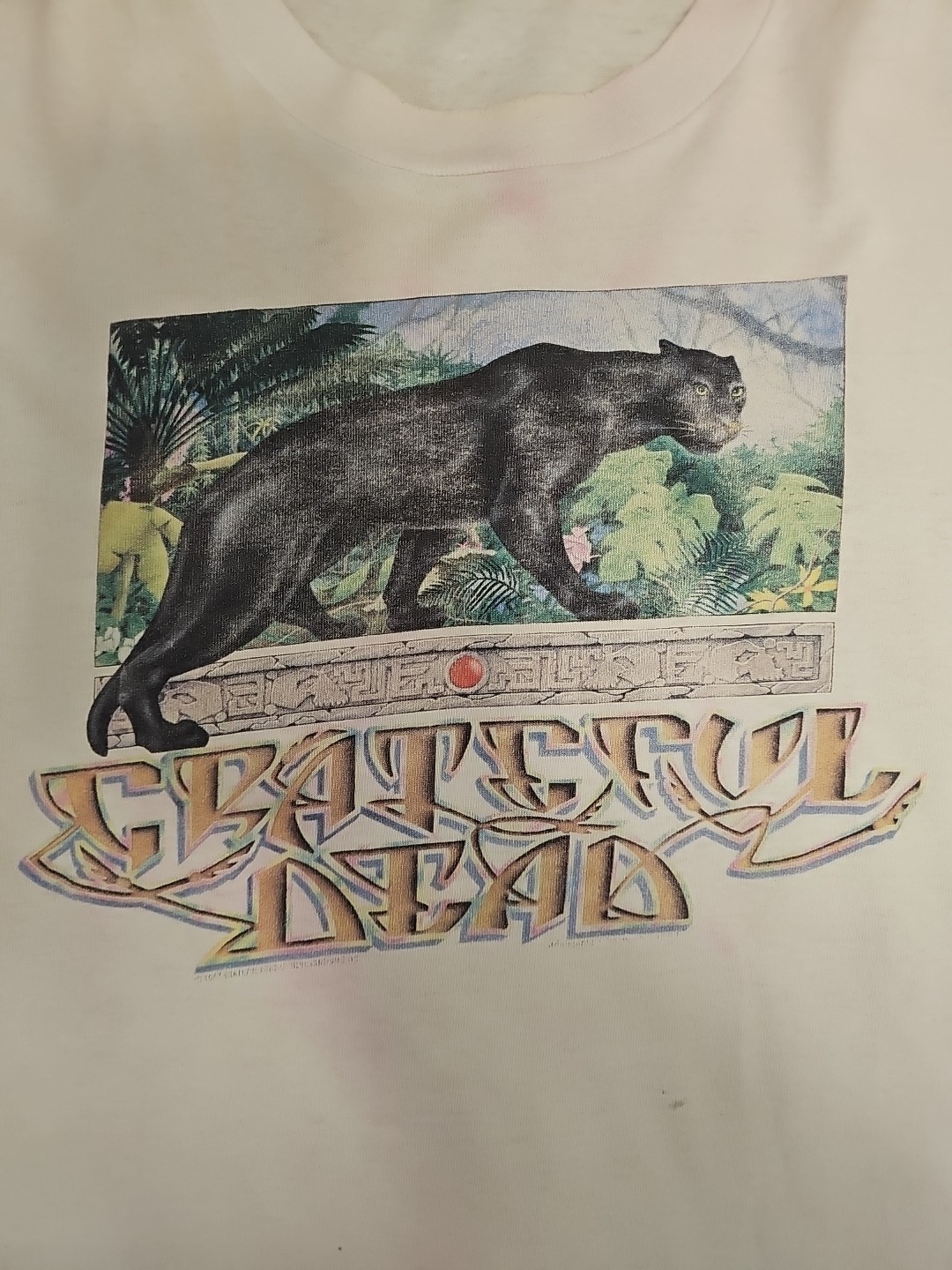 Grateful Dead T-Shirt Vintage 1987 Rainforest Panther Mikio GDM XL Single Stitch