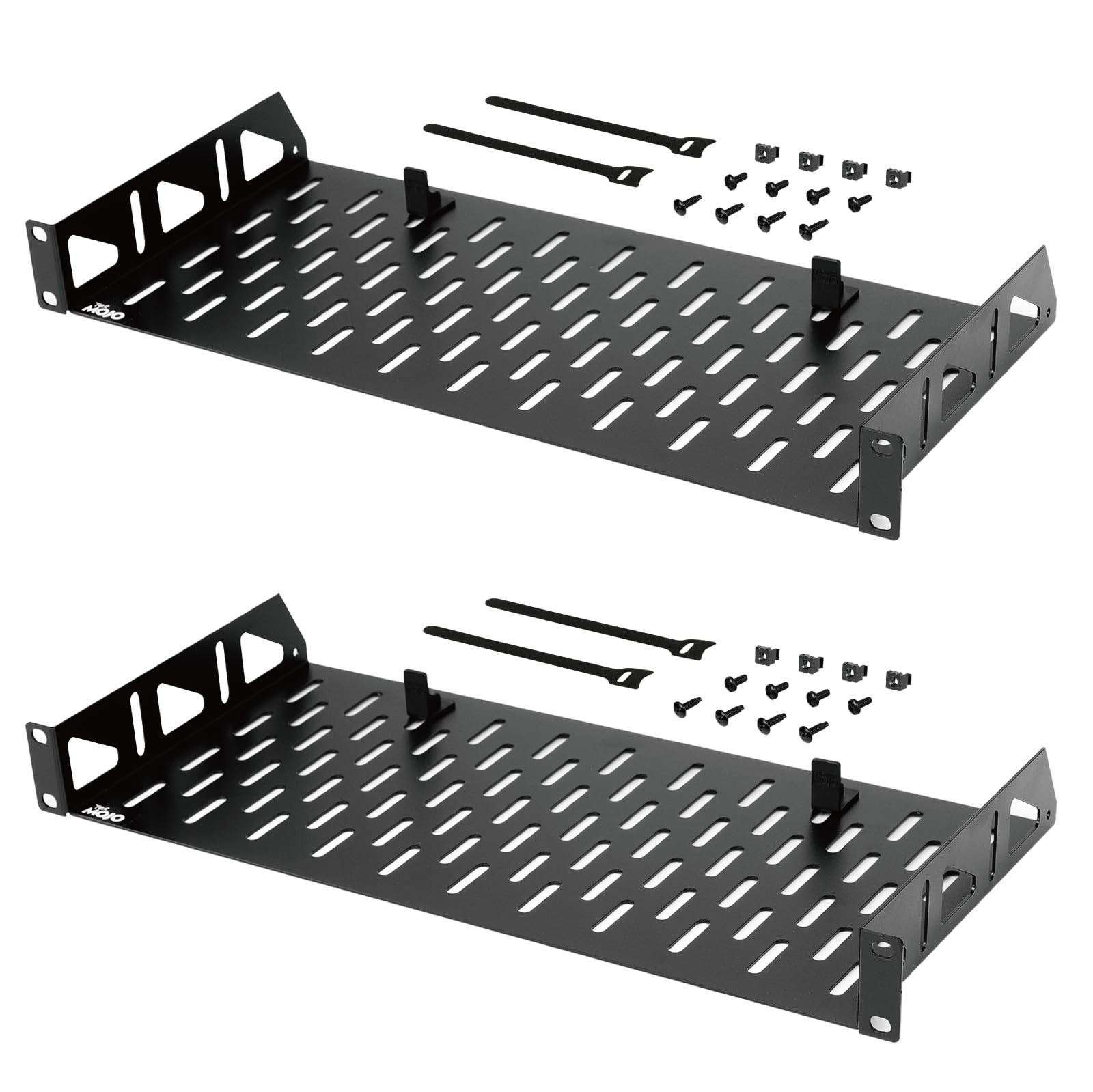 Tecmojo 1U Rack Shelf,19 inch Shelf 8 Depth,Rack 8 in/2pack,