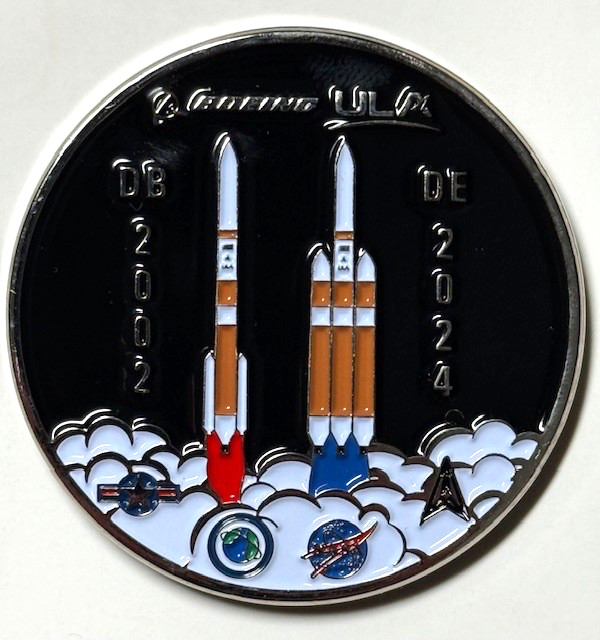 DELTA IV USAF ULA COMPLETION PROGRAM 2 INCH CHALLENGE COIN NUMBERED 045 / 944