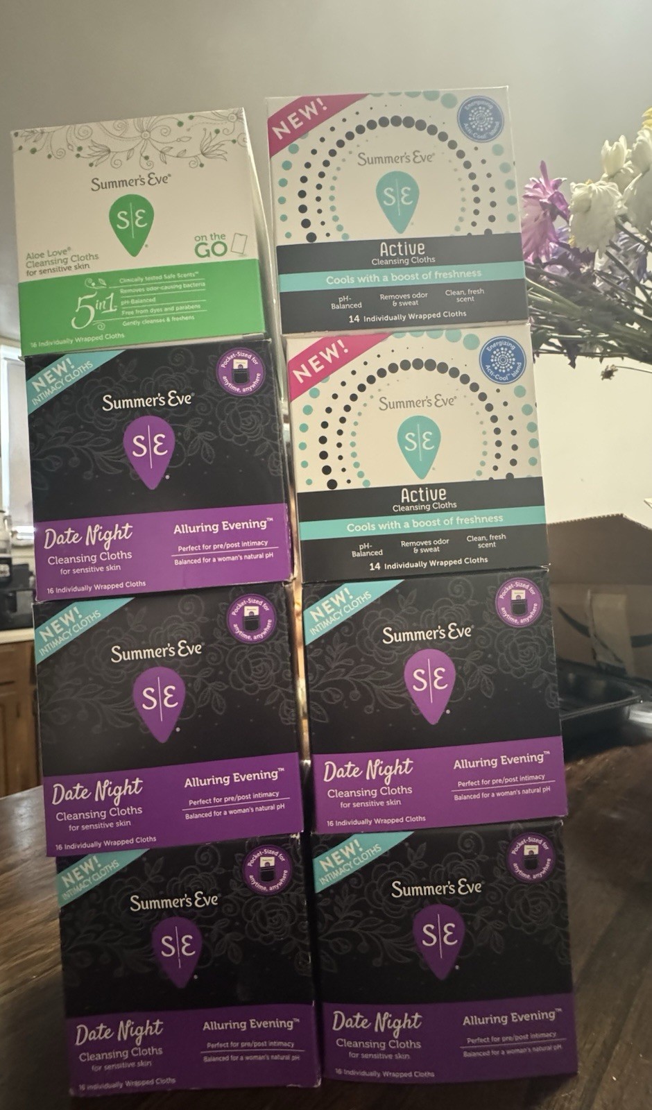 8 Boxes of 16: Summer's Eve Feminine Wipes