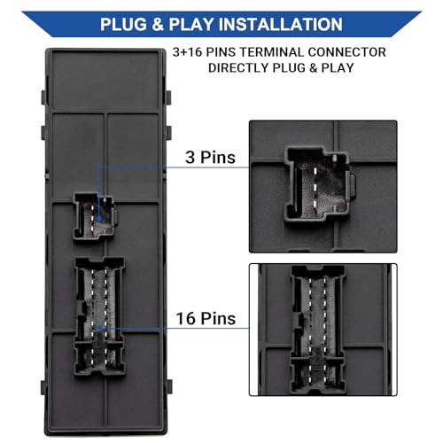 Master Power Window Switch Control Button Front Left Driver Side Compatible