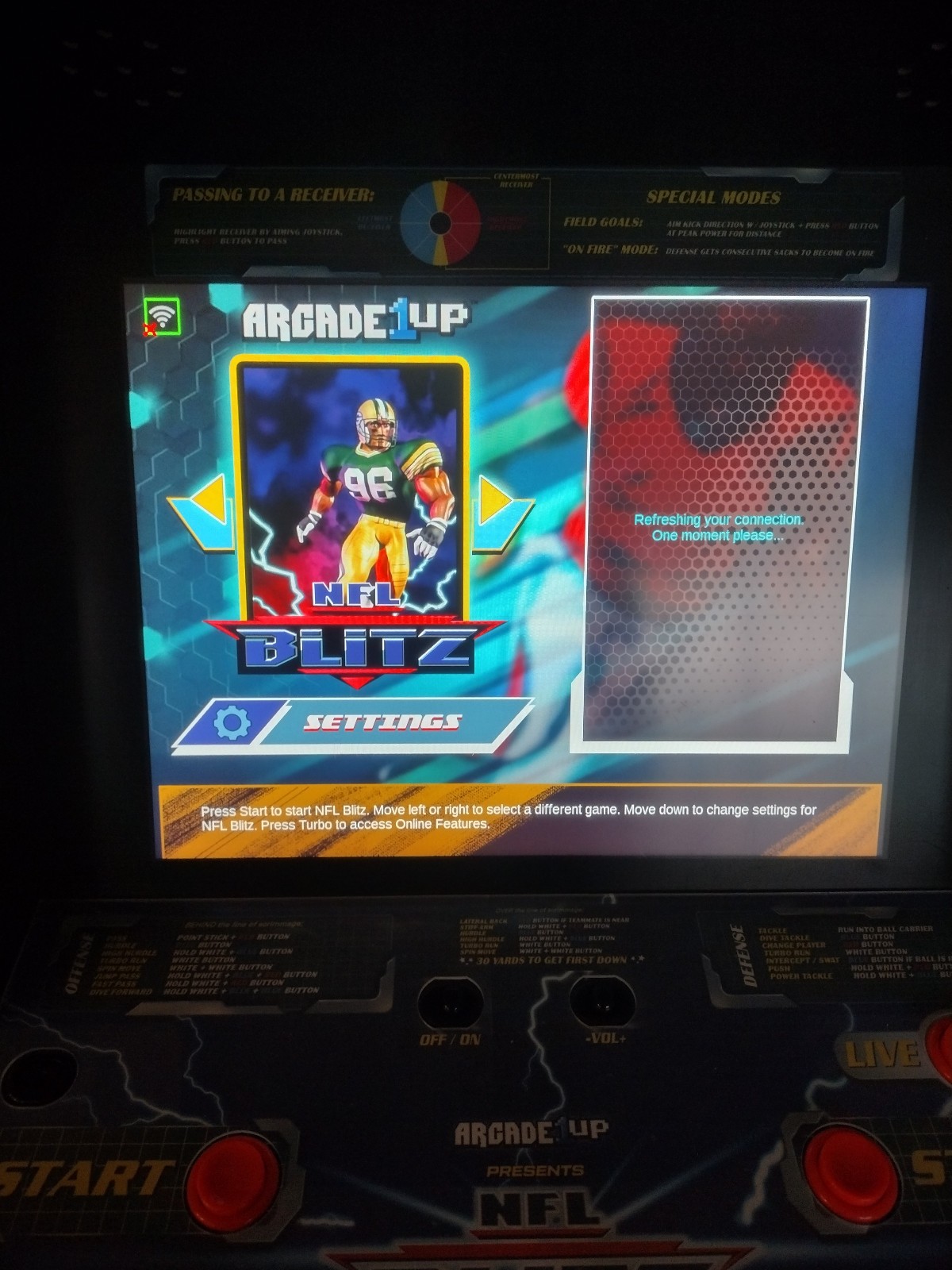 Arcade1 Up NFL Blitz Fully Functional, 4 player game