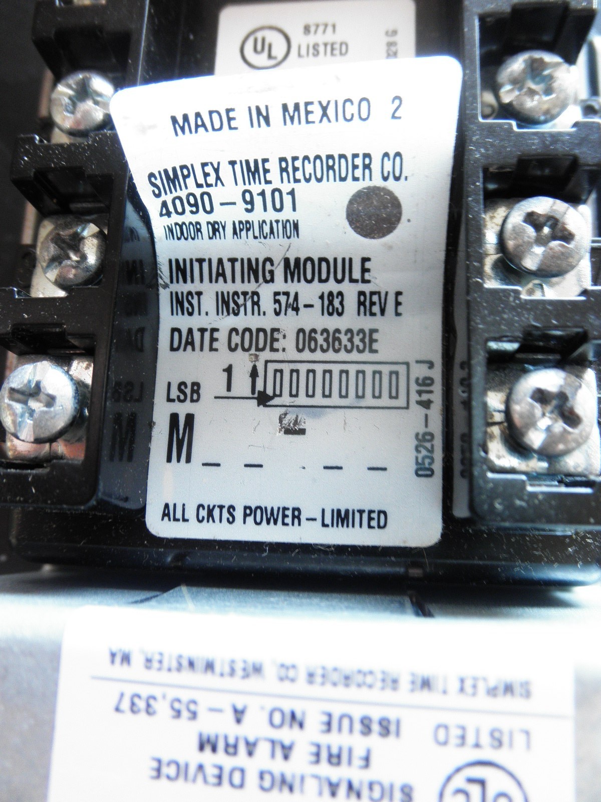 SIMPLEX 4090-9101 Initiating Module