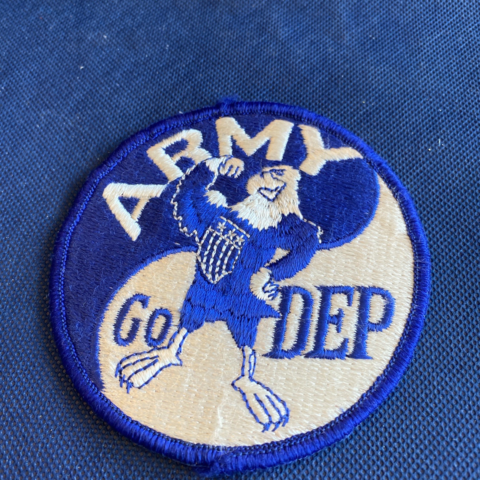 DELAYED ENTRY PROGRAM CLOTH PATCH U.S. ARMY EAGLE GO DEP VINTAGE MILITARY 4 Inch